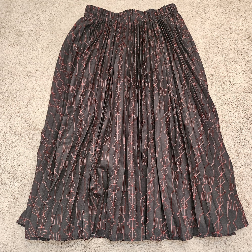 Sky Eagle Collection Native American Long Midi Pleated Skirt New Native L - Picture 2 of 9
